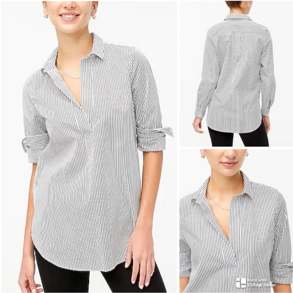 J. Crew popover cotton tunic - Picture 1 of 9